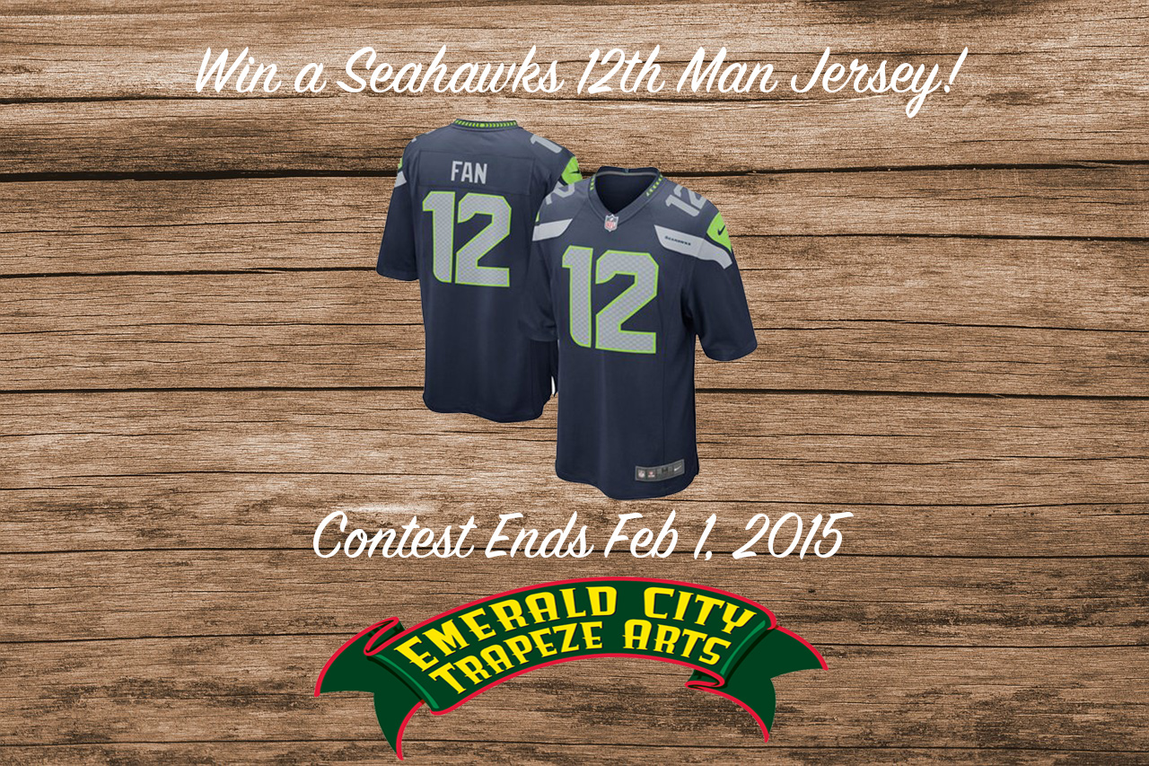 Enter to Win a 12th Man Seahawks Jersey! Sponsored by Emerald City Trapeze  - Emerald City Trapeze Seattle
