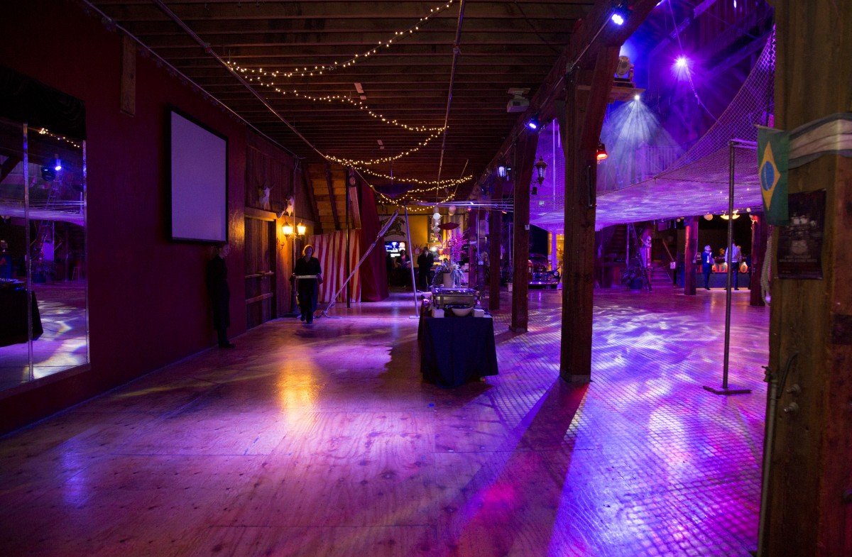 Tables Setup at Emerald City Trapeze Arts in Seattle